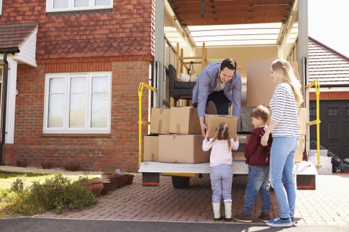 Removal team helping with a Battersea home move