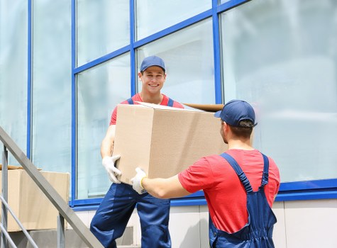 Commercial movers working on a business relocation in Battersea