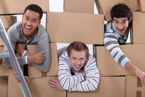 Moving van positioned for a Battersea apartment or flat relocation