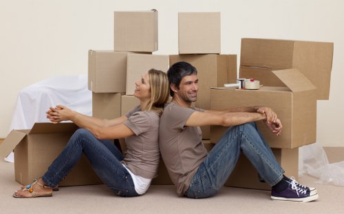 Battersea residential and commercial packing service in progress